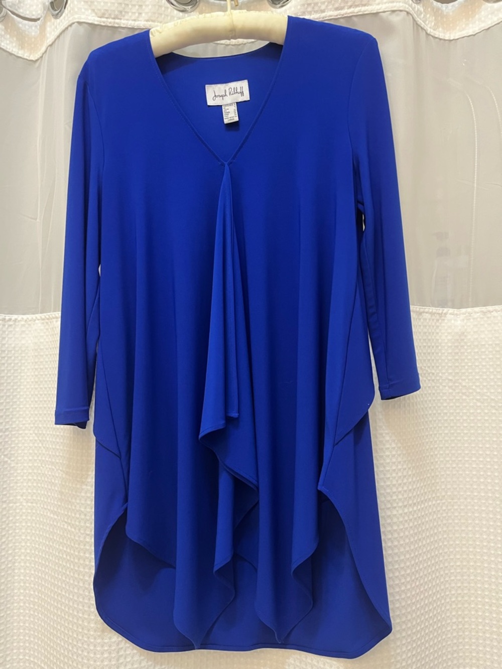 Joseph Ribkoff Royal Blue Asymmetric Draped Tunic